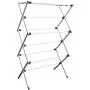 Home Basics Collapsible Air-Drying Rack Foldable Indoor/Outdoor Clothes Laundry Hanger, Rust-Proof, Space Saving Storage, Grey