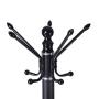 12 Hooks Multi-Functional Metal Coat Racks Hat Jacket Stand Silica Gel Base Tree Hanger Rack, Shipped from The US (????Black, ????15.7 x 15.7 x 68.9 inches)