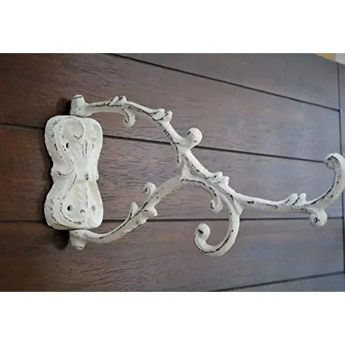 Extra Large Swivel Wall Hook, Metal Wall Hanger, Antique White or Pick Color, Entryway Mud Room, Coat Hanger, Planter Hanger