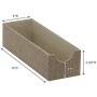Household Essentials Brown 720-1 Deep Drawer Organizer Boxes for Storage | 12 in x 4 in x 3.13