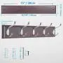 WEBI Coat Rack Wall Mounted,Wall Hanger Bamboo Coat Hanger Wall Mount,Hook Rack Rail,5 Hooks for Hanging Coats,Clothes,Hats,Jacket,Towel,Chromed