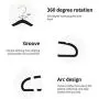 Zhuanjiao Premium Quality Velvet Hangers 20 Pack-Ultra Thin Hangers Non Slip Velvet Suit Hangers - Swivel Hooks, Heavyduty Velvet Hangers - Space Saving Adult Clothes Hangers Black (Renewed)
