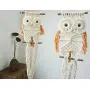 Macrame owl wall hanging, macrame owl plant hanger, cute owl tapestry wall planter indoor outdoor, owl wall decor wall art, boho farmhouse