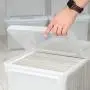 IRIS Split-Lid Letter Size File Box, 5 Pack, Large, Clear IRIS Split-Lid Letter Size File Box, 5 Pack, Large, Clear