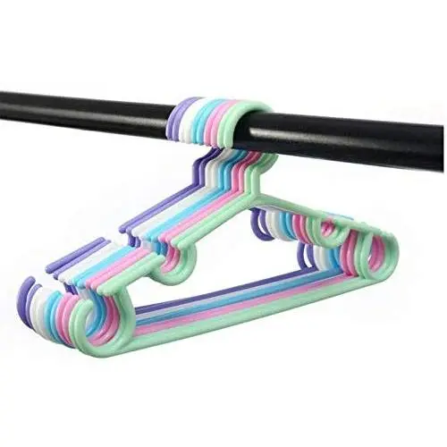 10pcs Random Color Durable Candy Color Children Multifunction Coat Trousers Baby Clothes Rack Plastic Hanging Clothes Hanger for Kids 10pcs Random Color Durable Candy Color Children Multifunction Coat Trousers Baby Clothes Rack Plastic Hanging Clothes Hanger for Kids