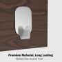 Luxspire 10PACK Self Adhesive Hook Kitchen Bathroom Wall Door 304 Stainless Steel Stick Holder Hanger Brushed Finish