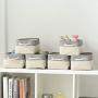 Storage Basket with Cotton Rope Handle, Collapsible Storage Bins Set Works As Baby Storage, Toy Storage, Nursery Baskets 6Pack (Grey&White)