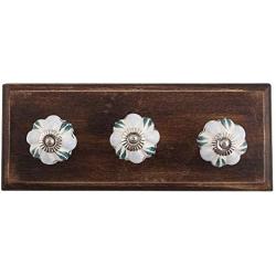 Indianshelf Handmade 1 Artistic Vintage Blue Wooden Coat Hooks Hangers/Hooks for Hanging