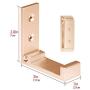 M-TOP Headphone Holder Wall Mounted Coat Hanging Hooks Aluminum Alloy Foldable Towel Hanger Waterproof Retractable Hanger Holder Clothes Hanger for Bathroom Kitchen Garage Home,Gold,4packs