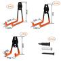 Garage Hook,Sageme Heavy Duty Wall Hook Garage Storage Utility Hooks Garage Space Saver Hanger Rack Extended Wall Mount Tool Holder Double Hooks for Organizing Power Tools,Bike,Laddy (8 Pack, Orange)