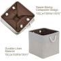 DECOMOMO Foldable Storage Bin [3-Pack] Collapsible Sturdy Cationic Fabric Storage Basket Cube W/Handles for Organizing Shelf Nursery Home Closet (Light Grey and Tranquility, Cube - 13 x 13 x 13)
