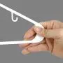 Saturnpower 100 Standard White Plastic Hangers, Long Lasting Plastic Tubular Clothes Hangers Space Saving Clothing Hangers