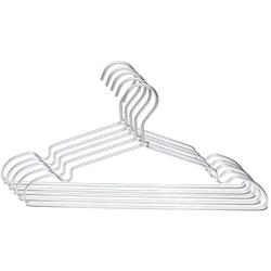 KID2 Light Weight Aluminum Clothes Hangers with Notches Durable Heavy Duty Metal Hangers with Bar Non Slip Anti-Rust Hangers Ideal for Suits Garments Sweater Shirts,5 Pack,16.3in (5, Thickness 4mm)