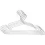 KID2 Light Weight Aluminum Clothes Hangers with Notches Durable Heavy Duty Metal Hangers with Bar Non Slip Anti-Rust Hangers Ideal for Suits Garments Sweater Shirts,5 Pack,16.3in (5, Thickness 4mm)