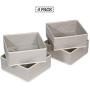 DIOMMELL Foldable Cloth Storage Boxes Closet Dresser Drawer Organizer Fabric Baskets Bins Containers Divider with Drawers for Baby Clothes Underwear Bras Socks Clothing,Set of 4 Grey 400