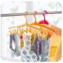 Clothes Hanger Hooks Windproof Hanger with Clip Multi-Function Plastic Candy Color Hanger Sock Drying Rack(Orange) Clothes Hanger Hooks Windproof Hanger with Clip Multi-Function Plastic Candy Color Hanger Sock Drying Rack(Orange)