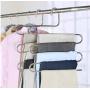 5pcs 5 Layers S Shape Multifunctional Clothes Hangers Pants Storage Hangers Cloth Rack Multilayer Storage Cloth Hanger Decoration