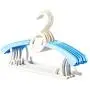 Fcoson Baby Size Hanger Set Kids Velvet Hangers 15 Pack No-Slip Space Saving Clothes Hangers for Babies Toddler Children Youth Blue