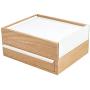 Umbra Stowit Jewelry Boxes - Modern Keepsake Storage Organizer with Hidden Compartment Drawers for Ring, Bracelet, Watch, Necklace, Earrings, and Accessories (White / Natural) (Renewed)