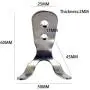 Hometu Stainless Steel Double Prong Robe Hook Coat Hanger Heavy Duty Retro Cloth Hanger Wall Mounted Hook 4Sets