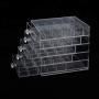 CUTICATE Transparent Jewelry Storage Organizer Container Acrylic Boxes with 100 Grids for Sorting Earrings, Rings, Beads and Other Mini Goods