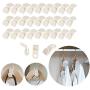 30Pcs Stable Clothes Hanger Connector Hooks Cascading Clothes Rack Hook Chest Space-Saving Attachment Huggable Style Hangers White