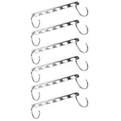 10pcs Stainless Steel Clip Stand Clothes Hanger Pants Skirt Clothes Rack Adjustable Pinch Grip Clothing Organizer Save Space