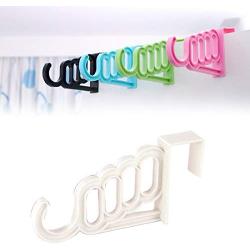 Nolvalz - Hook On The Door - Multi Function Home Foldable Clothes Hanger Drying Rack 5 Hole Suit Bathroom Door Plastic Organizer - Clothing Plastic Disg Sheet Drying Bathtub Wheels Sink Industrial