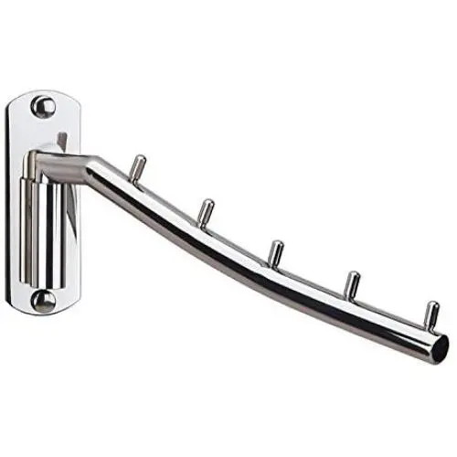 Folding Wall Mounted Clothes Hanger Rack Wall Clothes Hanger Stainless Steel Swing Arm Wall Mount Clothes Rack Heavy Duty Drying Coat Hook Clothing Hanging System Closet Storage Organizer - 1Pack Folding Wall Mounted Clothes Hanger Rack Wall Clothes Hanger Stainless Steel Swing Arm Wall Mount Clothes Rack Heavy Duty Drying Coat Hook Clothing Hanging System Closet Storage Organizer - 1Pack