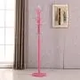 ZHHL Coat Rack， Simple Modern Living Room Wrought Iron Coat Rack Freestanding Clothes Modern Hanger Creative Bedroom Hanger (Color : Pink)