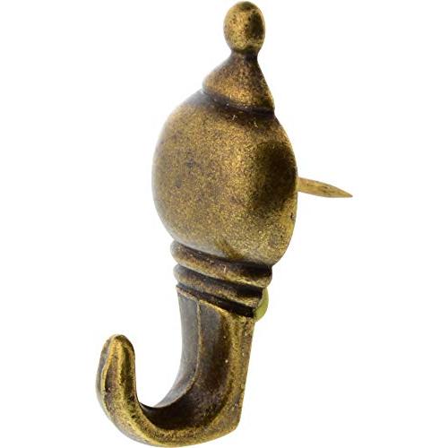 Hillman Colonial Push Pin Hanger Antique Brass 10lb