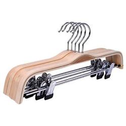 5Pcs Pants Drying Hanger Trousers Clothes Storage Rack with 10 Anti-Slip Clips Multifunctional Clothes Hangers Decoration Pants Storage