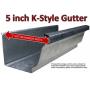 Quick Screw 5" 50 Pack Premium Hidden Rain Gutter Bracket Hook Hangers with screw clip style