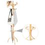 NanaPluz Hat Stand Tree Wood Garments Coat Rack Clothes Hanger Umbrella Holder Hooks Rotating Top Tier, Oak with Ebook