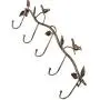 Iron Birds Leaves Hat/Towel/Coat Wall Decor Clothes Hangers Racks with 5 Hooks 3pcs Random Color