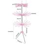 EBTOOLS 3-Tier Collapsible Drying Rack Foldable Stand Laundry Dryer Hanger for Hanging Towels Baby Clothes Socks Underwear(Red)