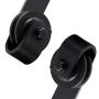 Winsoon Bending Style Heavy Black Metal Steel Hanger (2PCS Roller)