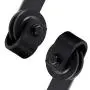 Winsoon Bending Style Heavy Black Metal Steel Hanger (2PCS Roller)