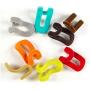 20Pcs Flocking Clothes Hanger Mini Anti-Clip Save Room Hanger Clothes Hook Random Color