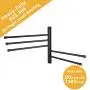 KES Bath Towel Holder Swing Out Towel Bar SUS 304 Stainless Steel Bathroom Hand Towel Rack 5-Bar Folding Arm Swivel Hanger Wall Mount Matte Black, A2102S5-BK