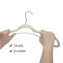GEMITTO Velvet Suit Hangers, 30Pcs Nonslip Clothes Hanger with Extra 10 Clips, Ultra Thin Heavy Duty & Durable Hangers, 360° Swivel Hook, Closet Space-Saving for Coats Pants Dress Jackets (Beige)