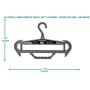 Tough Hanger (Grey) Ultimate Premium XL Large Heavyweight Heavy Duty Strong Hanger Holds 150 Lbs, USA Made The Only Hangers on The Market with a Built in Carry Handle