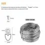 Powlankou Picture Hanging Kit Including 50 Pcs D-Ring Picture Hangers with Screws and 100 Feet Picture Hanging Wire, Supports up to 30 lbs