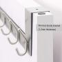 WEBI Over The Door Hook Door Hanger:Over The Door Towel Rack with 6 Hooks for Hanging Coats,Door Towel Hanger Door Coat Hanger Over Door Coat Rack for Towels,Clothes,Back of Bathroom,Silver