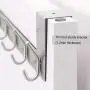 WEBI Over The Door Hook Door Hanger:Over The Door Towel Rack with 6 Hooks for Hanging Coats,Door Towel Hanger Door Coat Hanger Over Door Coat Rack for Towels,Clothes,Back of Bathroom,Silver