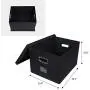 ATBAY File Storage Boxes Collapsible Large Capacity Office File Organizer for Letter/Legal Size Hanging File Folder Box, Black 4Pack ATBAY File Storage Boxes Collapsible Large Capacity Office File Organizer for Letter/Legal Size Hanging File Folder Box, Black 4Pack