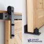 6 FT Heavy Duty Sturdy Sliding Barn Door Hardware Kit, 6ft Single Rail, Black, (Whole Set Includes 1x Pull Handle Set & 1x Floor Guide) Fit 36" Wide Door Panel (J Shape Hanger) 6 FT Heavy Duty Sturdy Sliding Barn Door Hardware Kit, 6ft Single Rail, Black, (Whole Set Includes 1x Pull Handle Set & 1x Floor Guide) Fit 36" Wide Door Panel (J Shape Hanger)
