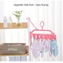 2pcs Random Color 32 Clips Folding Socks Clothes Hanger Rack Clothespin Clothes Drying Rack Closet Wardrobe
