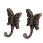 Uxcell a16062000ux0417 Wall Hanger Robe Clothes Hat Butterfly Key COAT Hooks Wall Hanger 2Pcs