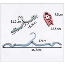 QKKstore Adjustable Fold Hang Plastic Hook Portable Fold Hanger Clothes Pegs Travel Space Saving Wardrobe Cloth Hanger Foldable 1Pc,Pink
